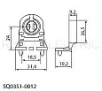 Патрон втычной стоечный (крепление на защелки) G13 SQ0351-0012 TDM/ТДМ