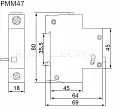 Расцепитель минимального максимального напряжения  РММ47 на DIN-рейку MVA00D-RMM IEK/ИЭК