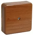 Коробка распаячная КМ41216-05 для открытой проводки 75х75х28мм дуб (6 клемм 6мм2) UKO10-075-075-028-K24 IEK/ИЭК