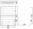 КМПн 2/38 - IP55 524х410х150 (ВхШхГ корпус пластиковый навесной для 38 (19х2) модульных автомати MKP72-N-38-55 IEK/ИЭК