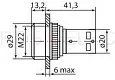 Кнопка с фиксацией SB7-CAL55 d22мм 1з+1р желтая SQ0746-0016 TDM/ТДМ