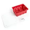 Коробка монтажная STEKKER EBX30-01-1-20-120, количество вводов: -, полистирол, цвет красный, размер  49005 STEKKER