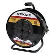 Удлинители STEKKER PRF01-41-30, серия Professional, цвет черный, длина 30 м, количество розеток 4, л 39221 STEKKER