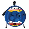Удлинители STEKKER PRF02-31-30 , серия Professional, цвет черный, длина 30 м, количество розеток 4,  39786 STEKKER