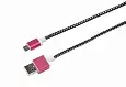 USB кабель microUSB, шнур в тканевой оплетке, черный (усиленный) REXANT 18-4240 REXANT