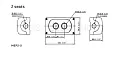 Корпус кнопочного поста MEP2-0 на 2 элемента пластиковый IP66 1SFA611812R1000 ABB/АББ
