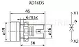 Лампа AD-16DS(LED)матрица d16мм белый 24В AC/DC SQ0702-0055 TDM/ТДМ