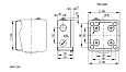 Коробка распаячная КМ41256 для открытой проводки с откидной крышкой 100х100х50мм IP54 8 гермовводов  UKO31-100-100-050-K02-54 IEK/ИЭК