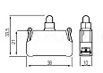 Контактный блок с клеммным безвинтовым зажимом со светодиодом на 24В AC/DC ALV24 DKC/ДКС