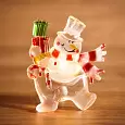 "Снеговик с подарком" RGB на присоске 501-022 NEON-NIGHT