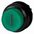 M22S-DLH-G-X1 Головка кнопки с подсветкой, выступающие, без фиксации, цвет зеленый, черное лицевое к 216978 EATON