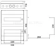 КМПн 2/26 - IP55 405х304х116 (ВхШхГ) корпус пластиковый навесной для 26 (13х2) модульных автомат MKP72-N-26-55 IEK/ИЭК