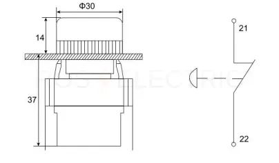 Лампа сигнальная CB2-BV63(LED) зеленый 230В IP54 HLT ELECTRIC 085-06-073 - Ros-Electric