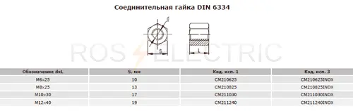 Соединительная-гайка-DIN-6334