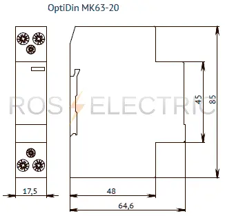 Контактор OptiDin МК63-2020-230AC 2НО КЭАЗ 114090 - Ros-Electric