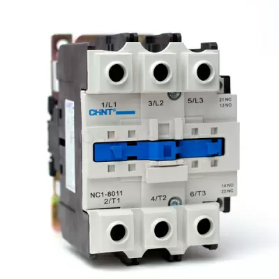 225217 CHINT картинка, фото Контактор NC1-8011 80А 110В/АС3 1НО+1НЗ 50Гц (R)