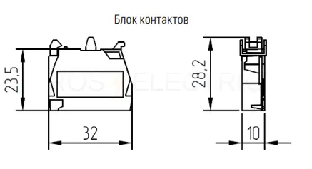 Блок контактов КМЕ/КПЕ-1НЗ КЭАЗ 272364 - Ros-Electric