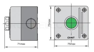 Кнопочный пост NP2-B103, 1НО (R) CHINT 573929 - Ros-Electric
