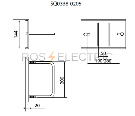 Крепление для кронштейна КР-3 на опору TDM SQ0338-0205 - Ros-Electric