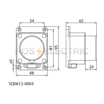 Розетка настенная с заглушкой каучук 2Р+РЕ 16А 250В IP44 TDM SQ0612-0003 - Ros-Electric