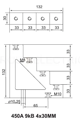 Изолятор SM "Лесенка" 450А 9кВ 4*30мм HLT ELECTRIC 086-02-02 - Ros-Electric