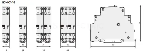 Импульсное реле NJMC1-16/4P DC24В (R) CHINT 657057 - Ros-Electric
