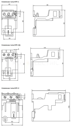 Клеммник КРЛ-2Д-УХЛ4 КЭАЗ 110536 - Ros-Electric