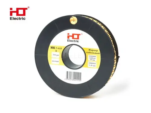 Маркер МК3- 6мм символ "0" 350/упак HLT ELECTRIC 084-08-43 - Ros-Electric