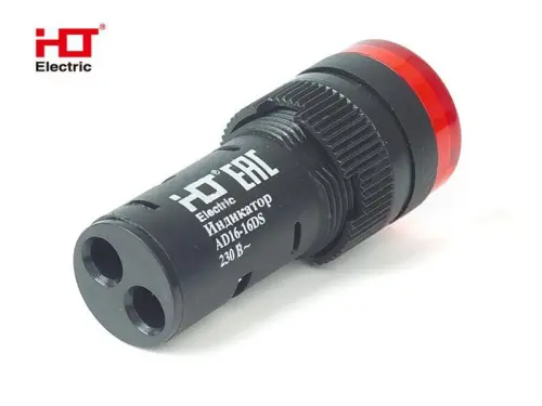 Лампа AD16-16DS(LED)матрица d16мм красный 230В IP40 HLT ELECTRIC 085-06-04 - Ros-Electric