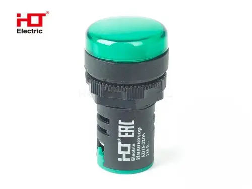 Лампа AD16-22DS(LED)матрица d22мм зеленый 110В IP40 HLT ELECTRIC 085-06-18 - Ros-Electric
