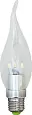 Лампа светодиодная FERON LB-71, C35T (свеча на ветру), 3,5W 230V E27 2700К (белый теплый), рассеиват 25278 FERON