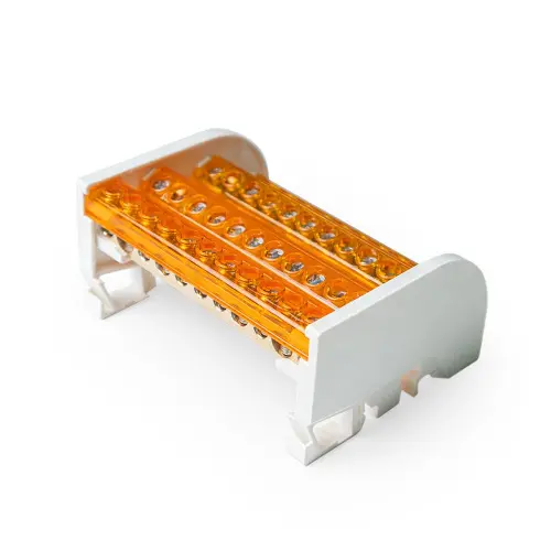 Шина на DIN-рейку в корпусе (кросс-модуль) 4х11 Промрукав PR08.32833 - Ros-Electric
