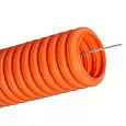Труба гофрированная ПНД лёгкая 350 Н безгалогенная (HF) оранжевая с/з д25 (50м/2600м уп/пал) Промрукав 022561 Промрукав