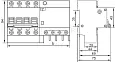 Дифференциальный автомат АД-4 40А/100мА (характеристика C, тип AC) 4,5кА EKF DA4-40-100 EKF/ЭКФ