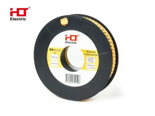 Маркер МК0- 1,5мм символ "4"  1000шт/упак HLT ELECTRIC 084-08-05 - Ros-Electric