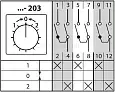 Кулачковый переключатель КПУ11-40/203 (1-0-2 3 полюсный (возврат)) SQ0715-0109 TDM/ТДМ