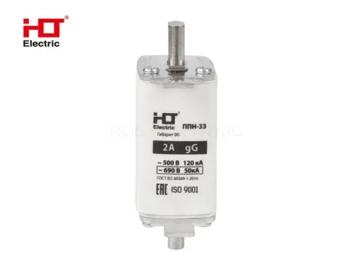 Плавкая вставка предохранителя ППН-33, габарит 00, 160/2А HLT ELECTRIC 091-01-014 - Ros-Electric