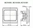 Выключатель C/У 1-клавишный 10 АХ белый, ЭТЮД BC10-001B Schneider Electric