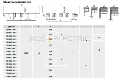 Шина-вилка-гребенка-габ