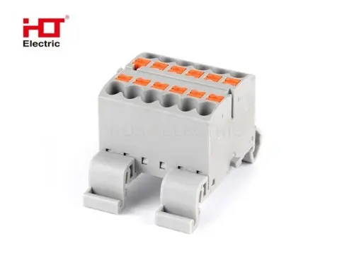 Распределительный Блок ПНК-15-12x2.5мм2 крепление F-NS35 HLT ELECTRIC 081-27-023 - Ros-Electric