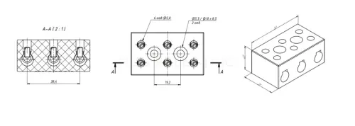 Клемма керамическая 10мм2 3х2 57А 850°С SILART STP-3100 - Ros-Electric
