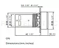 Кнопка CP1-30R-20 красная без фиксации 2HO кольцо хром. Металл 1SFA619100R3021 ABB/АББ