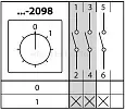 Переключатель кулачковый КПУ11У-32 /2098 "откл-вкл" 3 полюсный SQ0715-0205 TDM/ТДМ