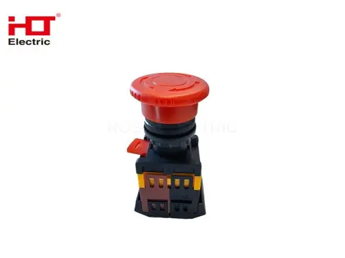 Кнопка AE-22 поворотная блокировка NO+NC Грибок 230В IP40 HLT ELECTRIC 085-07-040 - Ros-Electric