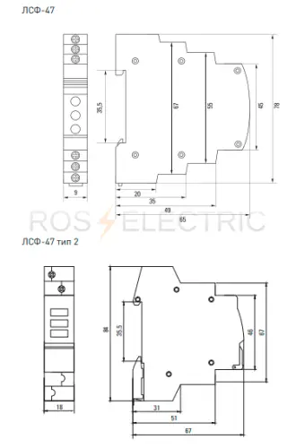 Индикатор фаз ЛСФ-47 тип 2 PROxima EKF mdla-47-3f-2-pro - Ros-Electric