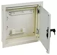 ITK LINEA R Шкаф мультимедиа 2 комнаты 400х400мм дверь стекло цвет белый RAL9016 (в комплекте корпус LR16-4H41-G-FR2 ITK/ИТК