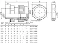 Сальник PG 21 диаметр проводника 15-18мм IP54 YSA20-18-21-54-K41 IEK/ИЭК