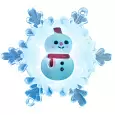 "Снеговик на снежинке" RGB 5,5*5,5 см 501-038 NEON-NIGHT