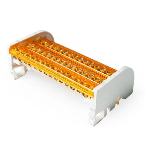 Шина на DIN-рейку в корпусе (кросс-модуль) 4х15 Промрукав PR08.32834 - Ros-Electric