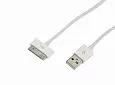USB кабель для iPhone 4/4S 30 pin шнур 1 м белый REXANT 18-1123 REXANT